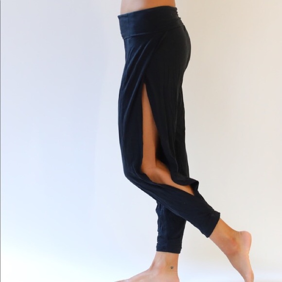 side slit yoga pants